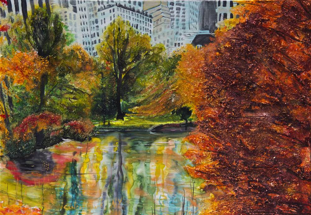 Painting of Central Park in New York