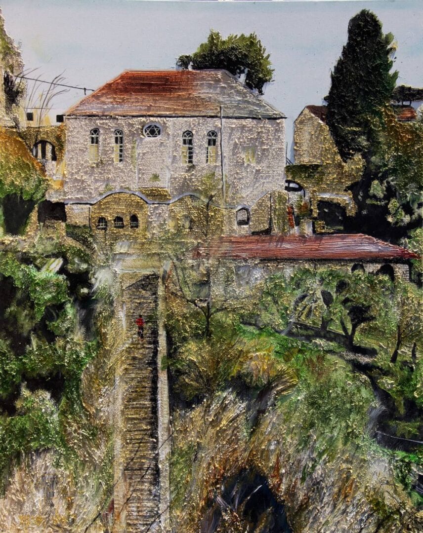 Painting called Rosh Pina Synagogue
