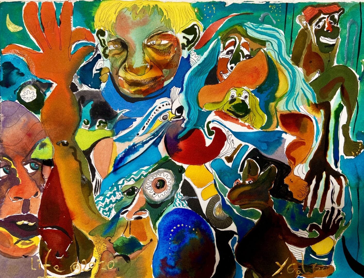 Painting of different individuals
