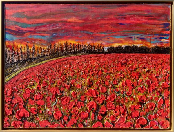 Galilee poppies, 30"x40", 2024-2025